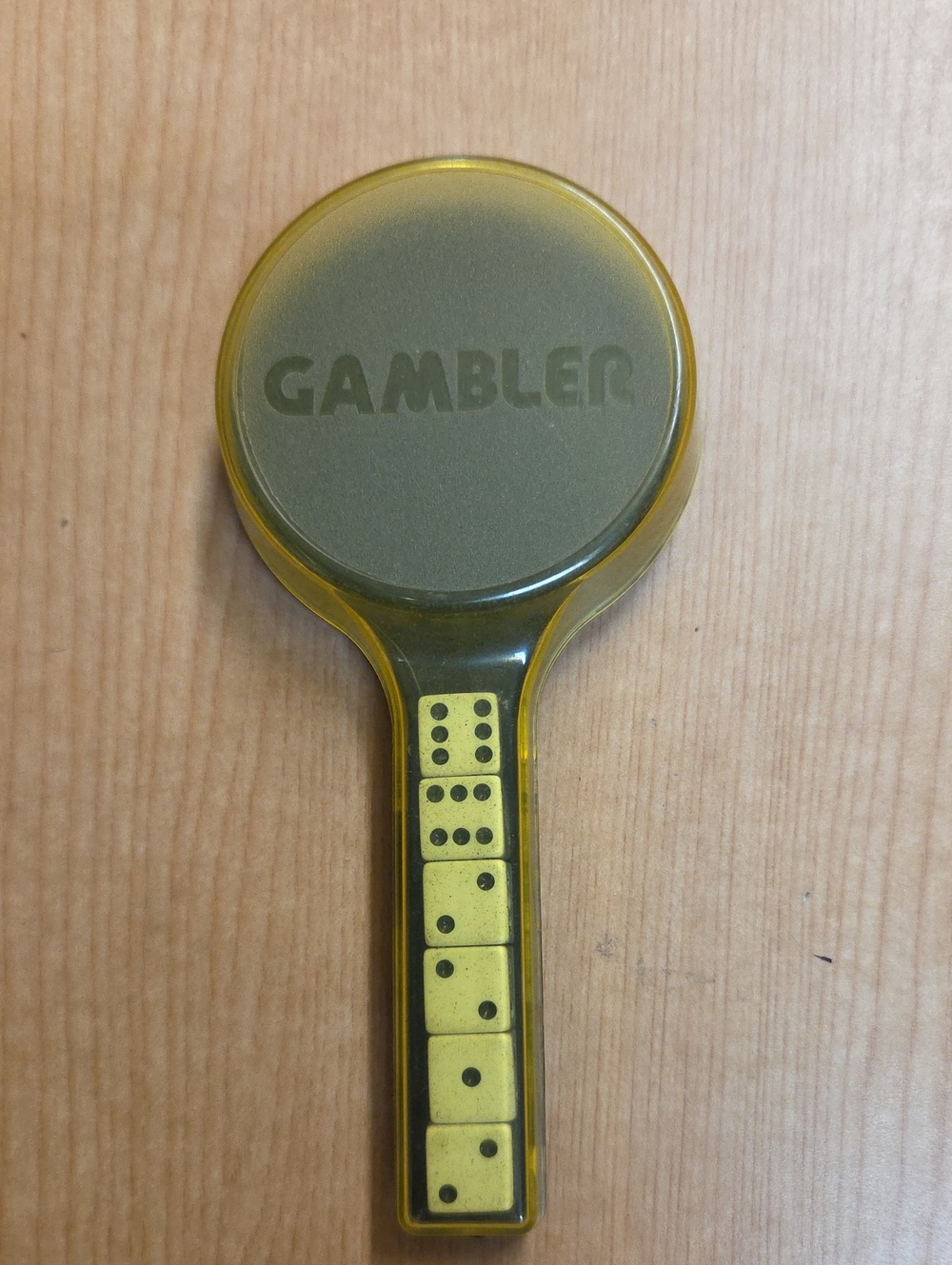 1977 Gambler Board Game (Parker Brothers) - Replacement Gambler Dice Shaker